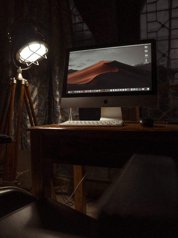 Soft light hitting an abstract desk setup for wellness